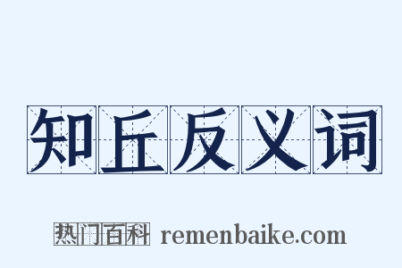 知丘反义词是什么意思的图片